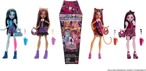 دمى Monster High Buried Secrets Surprise: موضوع الزحف المريح (قد تختلف الشخصيات) in Kuwait