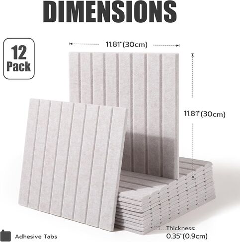 Large Felt Bulletin Board 48" x 36" Cork Board Alternative-12 Pack with Safe Removable Adhesive Tabs, Cork Boards for Walls Cork Board for Home Office Classroom Pin Board in Saudi Arabia