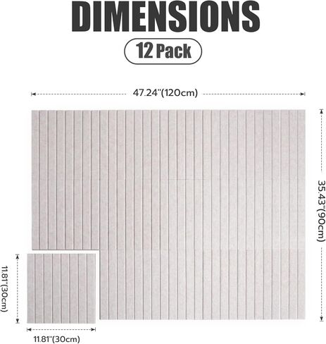 Large Felt Bulletin Board 48" x 36" Cork Board Alternative-12 Pack with Safe Removable Adhesive Tabs, Cork Boards for Walls Cork Board for Home Office Classroom Pin Board in Saudi Arabia