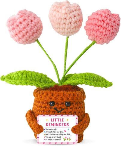 Little Reminders You are Enough Gifts for Women-Positve Purple Crocheted Forget-Me-Not Emotional Support Flowers-Inspirational Reminders Gift Motivational Gifts for Coworker Employee in Saudi Arabia