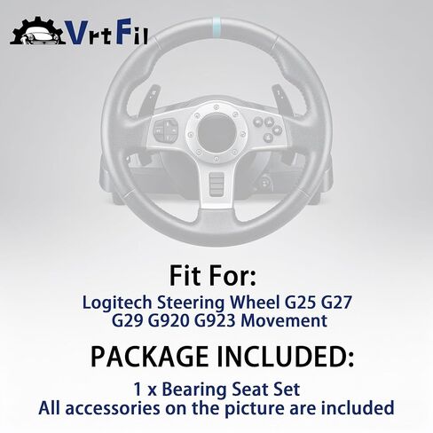 Vrtfil Aluminum Racing Steering Wheel Bracket Bearing Seat Compatible with Movement Logitech Steering Wheel G25 G27 G29 G920 G923，Enhanced Gaming Experience in Saudi Arabia