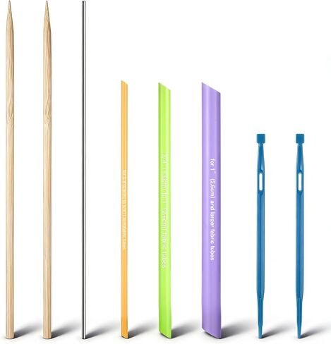 Classicseali 8PCS أنبوب تيرنر، أداة تيرنر النسيج، أدوات تيرنر أنابيب النسيج متعددة الأغراض، للحرف اليدوية DIY الخياطة الحياكة اليدوية in Kuwait