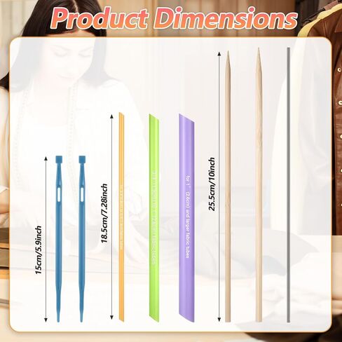 Classicseali 8PCS أنبوب تيرنر، أداة تيرنر النسيج، أدوات تيرنر أنابيب النسيج متعددة الأغراض، للحرف اليدوية DIY الخياطة الحياكة اليدوية in Kuwait
