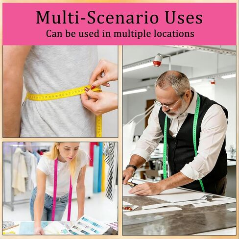 5Pcs Soft Tape Measure Double Scale Ruler Flexible Measuring Tape for Sewing and Craft Projects DIY Fabric Cutting Body Measurement 0.5×59in (Multicolored) in Kuwait