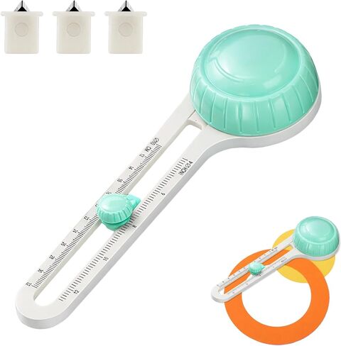 Circular Cardboard Circle Cutter with 3 Replaceable Blades,Circle Paper Cutters,Adjustable Rotary Circle Cutter,Trimmer Scrapbooking Tools in Saudi Arabia