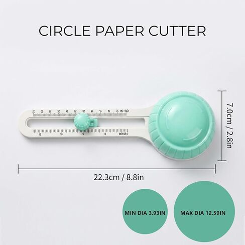 Circular Cardboard Circle Cutter with 3 Replaceable Blades,Circle Paper Cutters,Adjustable Rotary Circle Cutter,Trimmer Scrapbooking Tools in Saudi Arabia