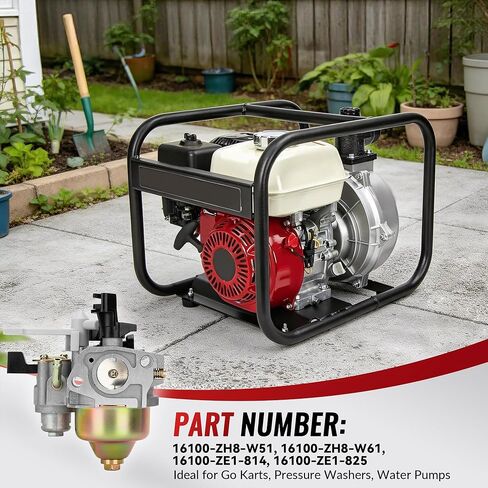 fullas Ruixing GX160 GX200 Carburetor for Honda 5.5HP 6.5HP Predator 212cc Engines for Pressure Washer Water Pump Go Kart, Replaces 16100-ZH8-W61 in Saudi Arabia