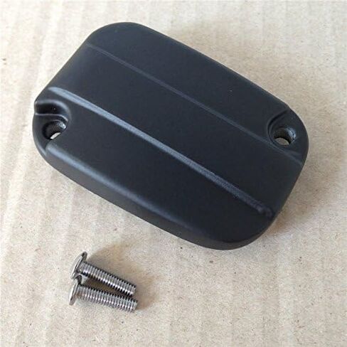 AfterMokit Front Brake Fluid Reservoir Cap Right Caliper Master Cylinder Cover for Harley Electra Glide Road King Ultra Classic Ultra Limited Street Glide Road Glide Heritage Softail Plain Black in Kuwait