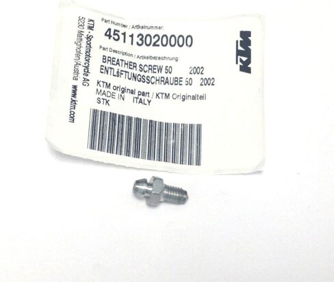 NEW KTM 50 FRONT BREAK CALIPER BREATHER SCREW 50 MINI SR. SX ADV. 45113020000 in Kuwait