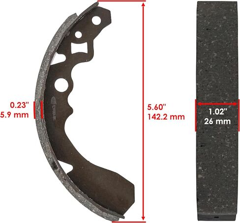 Caltric Rear Front Brake Shoes With Brake Cylinders Compatible with Kawasaki Mule 500 KAF300B 1993-1996 2007 / Mule 550 KAF300C 1997-2004 2007 in Kuwait
