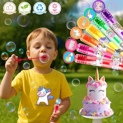 Cute Unicorns Party Favors for Kids – 24PCS Magical Mini Bubble Wands, Great for Birthday Supplies, Pinata Fillers, Goodie Bags & Classroom Rewards in Saudi Arabia
