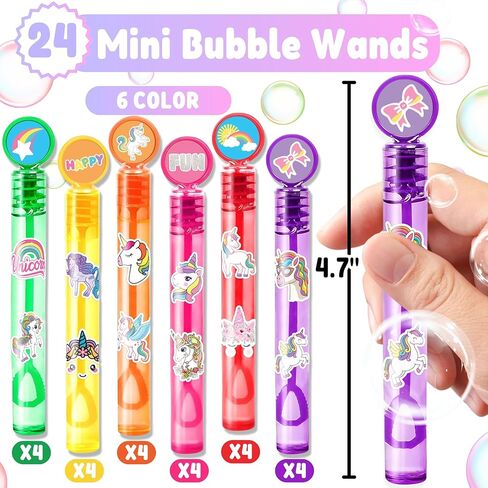 Cute Unicorns Party Favors for Kids – 24PCS Magical Mini Bubble Wands, Great for Birthday Supplies, Pinata Fillers, Goodie Bags & Classroom Rewards in Saudi Arabia