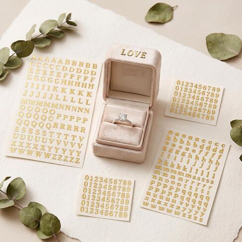 Small Metal Letter Number Stickers, 6 Sheets Gold Sticker Letters Small Alphabet Nail Stickers Self-Adhesive Glitter Mini Decals Sticker Accessories for Scrapbook Nails DIY Crafts Keyboards Manicure in Kuwait