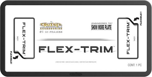 Cruiser Accessories Flex-Trim License Plate Frame, Black in Kuwait