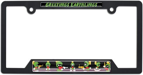 Officially Licensed Looney Tunes Tasmanian Devil Taz Automotive-Grade Plastic 3D Doming Standard Black License Plate Frame Tag Holder for Cars/SUVs/Trucks - Weatherproof in Saudi Arabia
