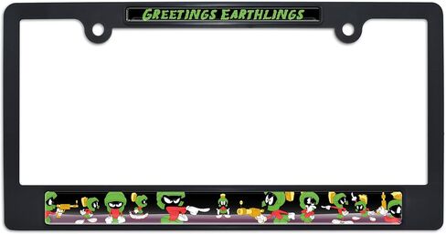 Officially Licensed Looney Tunes Tasmanian Devil Taz Automotive-Grade Plastic 3D Doming Standard Black License Plate Frame Tag Holder for Cars/SUVs/Trucks - Weatherproof in Saudi Arabia