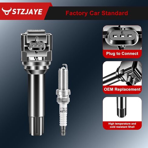 Ignition Coil Pack UF724 & Iridium Spark Plug Set of 4 Compatible with Subaru for Forester H4 2014 2015 2016, for Impreza H4 2013 2014 2015, for Legacy H4 for Outback H4 for XV Crosstrek H4 in Kuwait