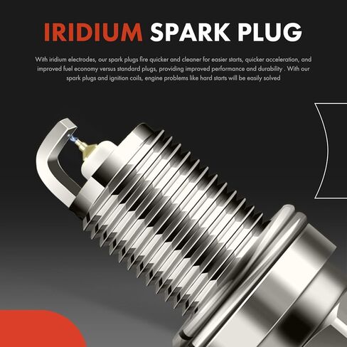 A-Premium 1 Ignition Coils with 5 Wire and 4 Iridium Spark Plugs Compatible with Nissan Sentra 1996 1997 1998 1999, 1.6L in Kuwait