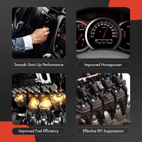 A-Premium 1 Ignition Coils with 5 Wire and 4 Iridium Spark Plugs Compatible with Nissan Sentra 1996 1997 1998 1999, 1.6L in Kuwait