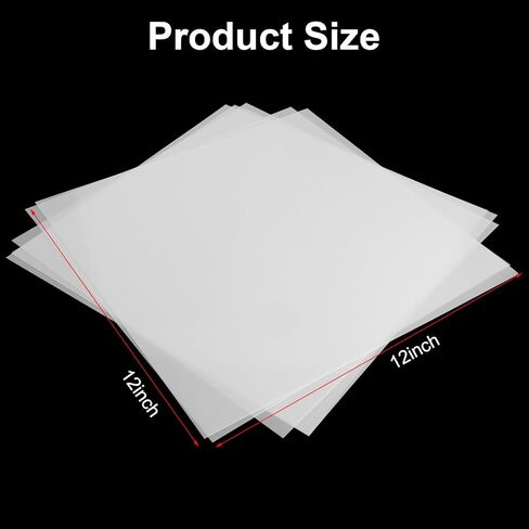 50 Pack 18.8mil PET Blank Mylar Sheets, 12 x 12 Inch Stencil Paper for Laser Cutting, Template Plastic for Quilting, Crafts, Airbrushing, and Food Decoration in Kuwait