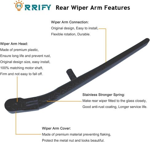Rear Windshield Wiper Arm Blade 68034341AD for Jeep Liberty 2008-2012 Back Windshield Wiper Assembly in Kuwait