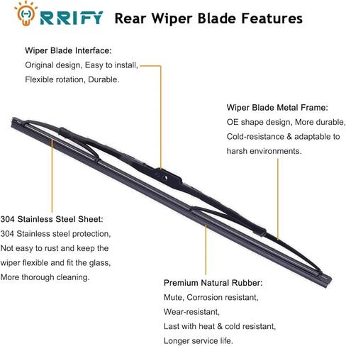 Rear Windshield Wiper Arm Blade 68034341AD for Jeep Liberty 2008-2012 Back Windshield Wiper Assembly in Kuwait