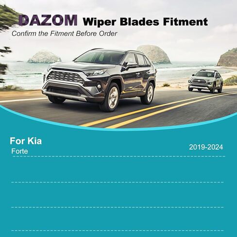 Front Windshield Wiper Blades for Kia Forte 2019-2024, 26"+16" Premium All-Season Quiet Windshield Wiper Blades OEM Replacement Set in Kuwait