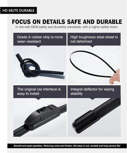 Replacement for Honda Pilot 2016-2022 Silent Wipers -FAPIUO Front and Rear Windshield Wipers 26"/24"+14" Full Blade Set (3 Pack) in Saudi Arabia