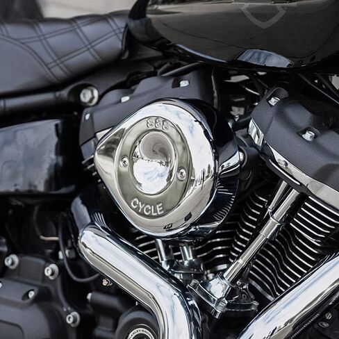 S&S Cycle Stealth Teardrop Air Cleaner Cover Compatible for Harley-Davidson Electra Glide Police - FLHTP 2018 - Chrome in Saudi Arabia