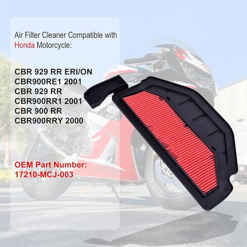 Air filter for Honda CBR 900 RR CBR 929 RR 2000 2001, 17210-MCJ-003 Air Cleaner Element in Saudi Arabia