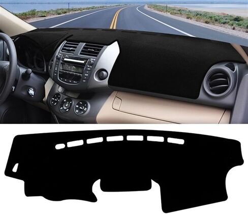 Car Dash Cover Mat for Toyota RAV4 XA30 2006 2007 2008 2009 2010 2011 2012,Dashboard Cover Avoid Light Pad Center Console Protector Mat Glare UV Rays Protector Interior Accessories,Red in Saudi Arabia
