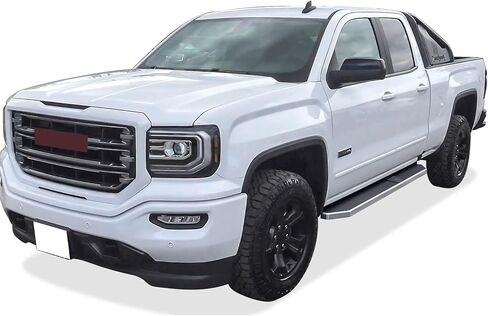 Tuxtreme Polished Running Boards Compatible with Chevy Silverado GMC Sierra 2007-2018 Double Cab Extended Cab & 2500 HD 2019 (Exclude 07 Classic)(Include 19 1500 LD) Side Bars 6in 304 Stainless Steel in Kuwait