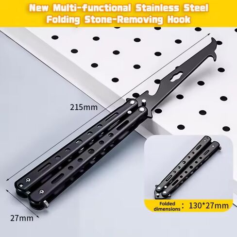 Automotive Tire Stone Cleaning Hook Balisong Type Folding Car Tire Stone Remover Puller Pick Car Tire Rock Removing Tool for Tire Treads Rocks AT All-Terrain SUV Tires Mud Off-Road Radial Tire in Saudi Arabia