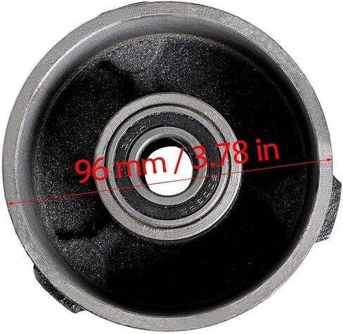 Complete Front Drum Brake Hub and Steering Knuckle Set for 110cc 125cc 150cc 200cc 250cc ATV Go Kart – 3 Stud 17mm Spindle Assembly for 6" 7" Wheel Quad Buggy in Saudi Arabia