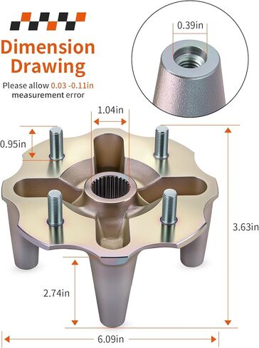 Rear Left Wheel Hub For Yamaha Kodiak 400 450 Grizzly 400 2005-2008 1D9-F5311-01-00 in Kuwait