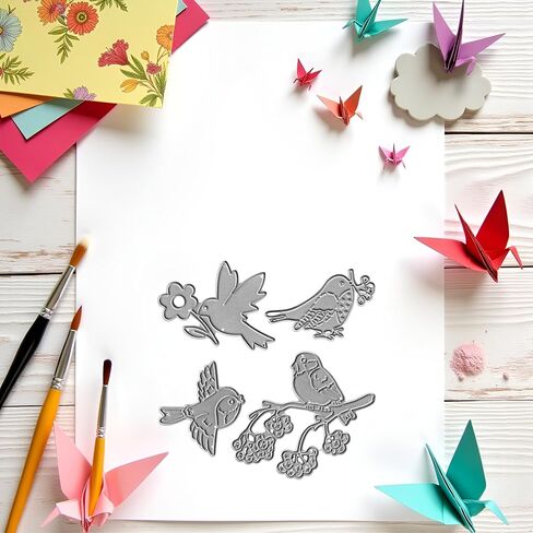 Bird Die Cut for Card Making, Animal Metal Cutting Dies Congratulations Die Cuts Happy Birthday Embossing Stencils Template for DIY Scrap-Booking Decor Wedding Birthday Blessing Card in Kuwait