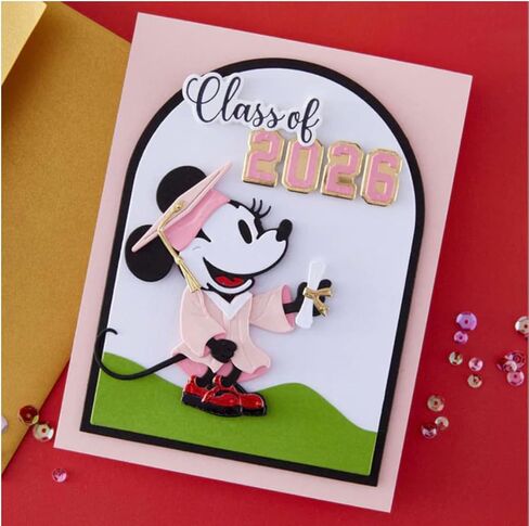 Spellbinders Classic Mouse Graduation Etched Dies, 22 Cutting Dies, Scrapbooking and Card Making in Kuwait