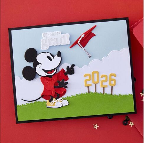 Spellbinders Classic Mouse Graduation Etched Dies, 22 Cutting Dies, Scrapbooking and Card Making in Kuwait