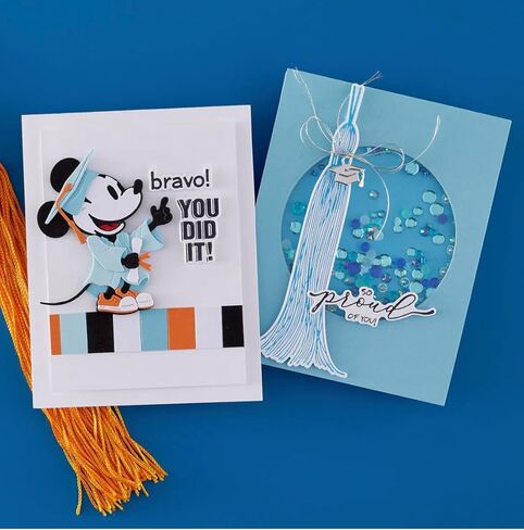 Spellbinders Classic Mouse Graduation Etched Dies, 22 Cutting Dies, Scrapbooking and Card Making in Kuwait
