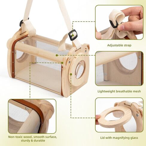 Wooden Bug Catcher for Kids, Outdoor Explorer Bug Catching Kit with Butterfly Kit, Bug Habitat & Magnifying Glass, Adventure Set for Backyard & Camping, Outdoor Toys for Toddlers 3+ Years in Saudi Arabia