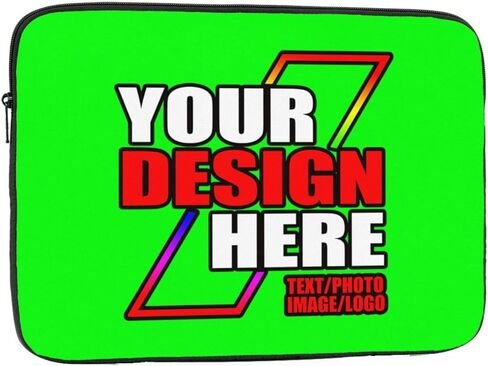Custom Laptop Sleeve Bag Design Your Own Personalized Laptop Case with Image Logo Name Text Customize Waterproof Shockproof Computer Bag, 1pcsBlack, 13in in Saudi Arabia