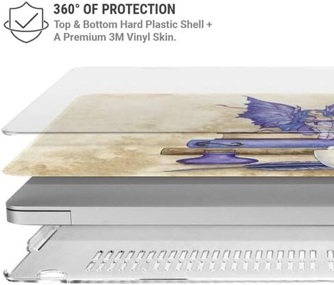 Skinit Laptop Case Plus Skin Compatible with MacBook Air 15in (2023) - Officially Licensed Bookworm Fairy by Amy Brown Design in Kuwait