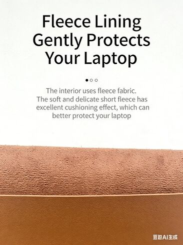 PU Leather Laptop Sleeve with Charger Pouch, Waterproof Shockproof Case for 11 12 13 13.3 14 15 15.4 15.6 16 Inch Notebook, No Magnetic Closure, Convertible Mouse Pad Surface (Brown, 14") in Saudi Arabia