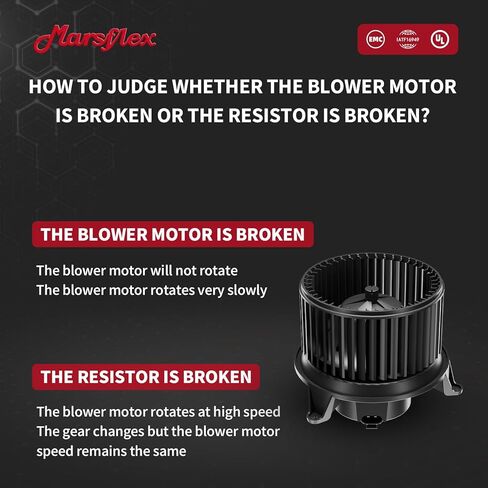 Marsflex Front Blower Motor 700174 for 2004-2015 Nissan Infiniti Titan Armada QX56 2005 2006 2007 2008 2009 2010 2011 2012 2013 2014 Automotive Replacement Blower Motor Fan OE: 27226ZH00A, 27226-ZH00A in Kuwait