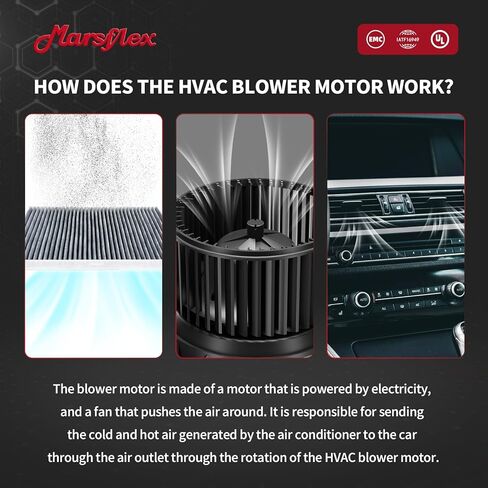 Marsflex Front Blower Motor 700174 for 2004-2015 Nissan Infiniti Titan Armada QX56 2005 2006 2007 2008 2009 2010 2011 2012 2013 2014 Automotive Replacement Blower Motor Fan OE: 27226ZH00A, 27226-ZH00A in Kuwait