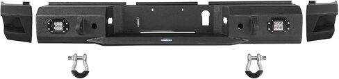 Hooke Road 10-18 Ram 2500 Rear Bumper w/LED Lights for 2010-2018 Dodge Ram 2500 3500, Offroad Back Steel Bumper Retain OEM Receiver Hitch in Kuwait