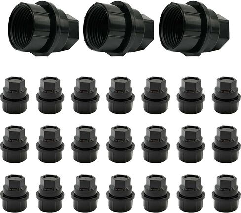 15646250 24 PCS Wheel Lug Nut Cap Covers Compatible with GMC for Chevy C1500 C2500 C3500 Thread M27-2.0 Hex Size 22mm Length 39.4mm Full Size in Kuwait