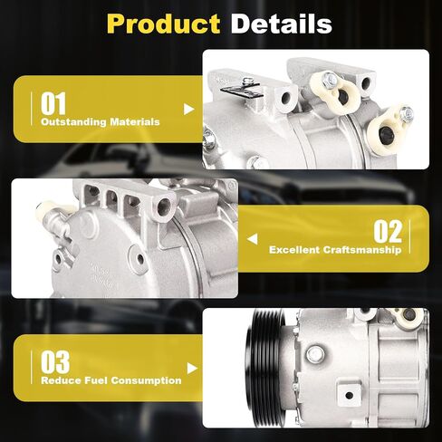 CO11218C 178317 Air Conditioning AC Compressor with Clutch Compatible with Hyundai Sonata 2.0L 2.4L 2011-2014, Kia Optima 2.0L 2.4L 2011,Replaces 977013R000, 4716044, 10A1086, 890174 in Saudi Arabia
