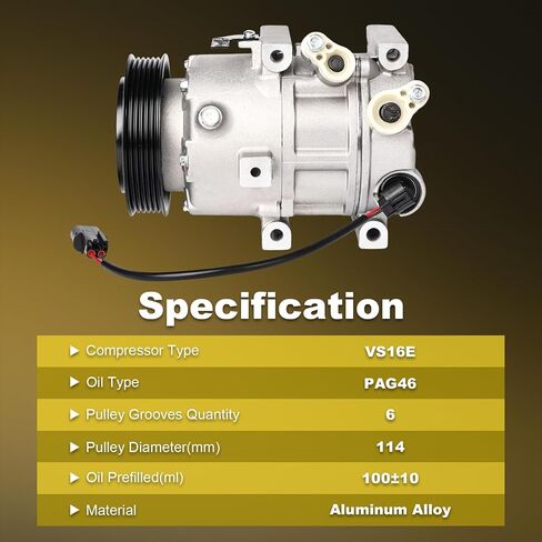 CO11218C 178317 Air Conditioning AC Compressor with Clutch Compatible with Hyundai Sonata 2.0L 2.4L 2011-2014, Kia Optima 2.0L 2.4L 2011,Replaces 977013R000, 4716044, 10A1086, 890174 in Saudi Arabia