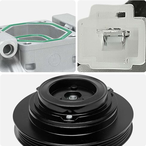 AISIN AFTERMARKET ACCT-00184 Air Conditioner AC Compressor - Compatible with Toyota 4Runner 1996-2002 3.4L - with 4-Pulley Groove, with Clutch in Kuwait